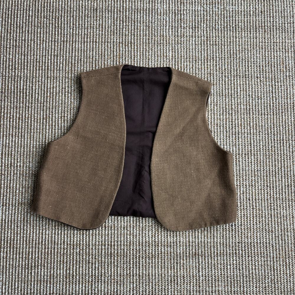 🤎 Handmade Kids Linen Vest